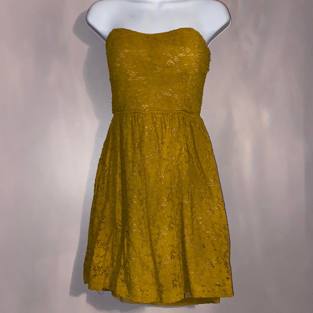 Golden Yellow lace dress